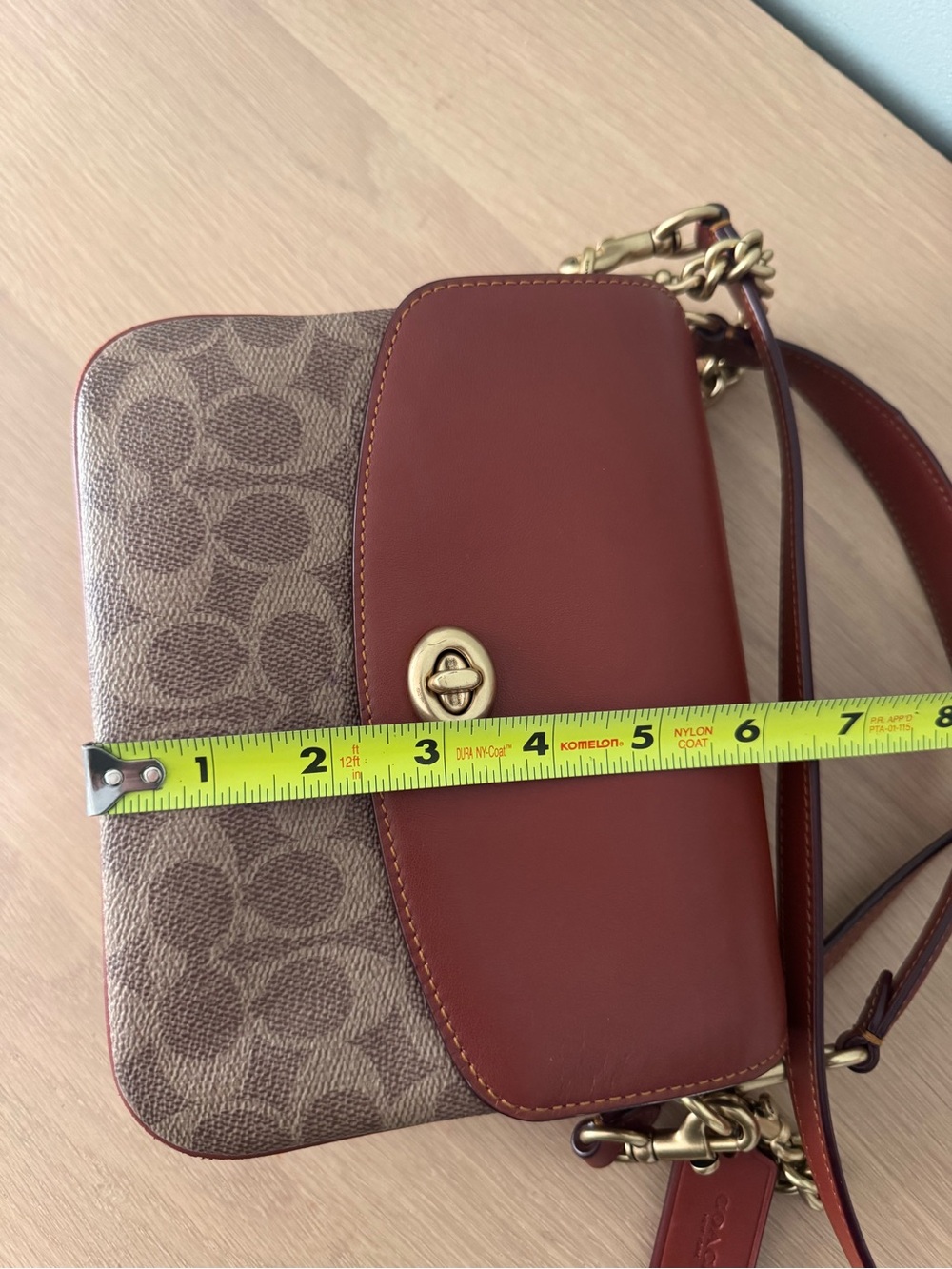Coach Cassie Crossbody Bag 19 in Signature Canvas in Tan Rust - Picture 12 of 12